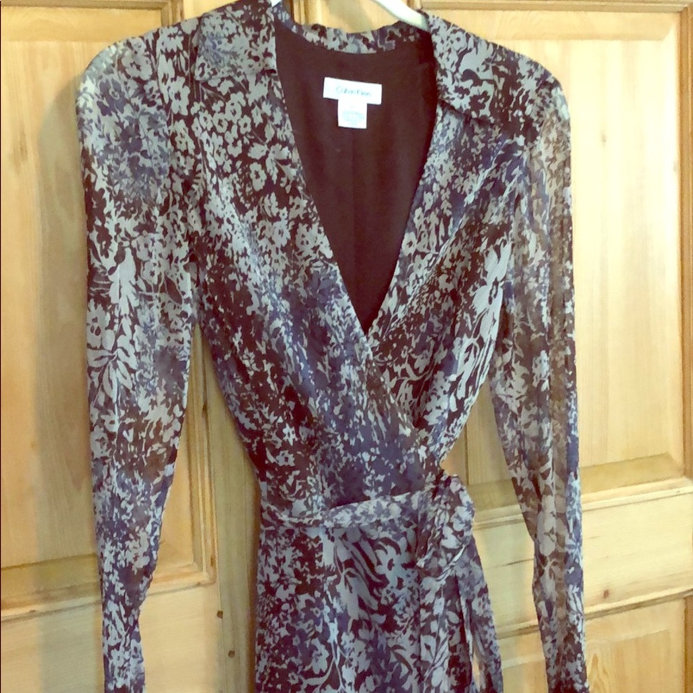 Calvin Klein Floral Wrap Dress
